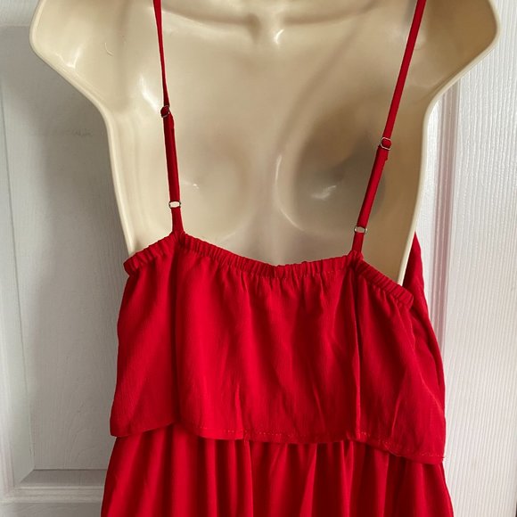 Red Spaghetti Strap Maxi Dress - Picture 7 of 9